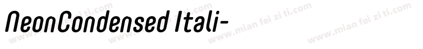 NeonCondensed Itali字体转换
